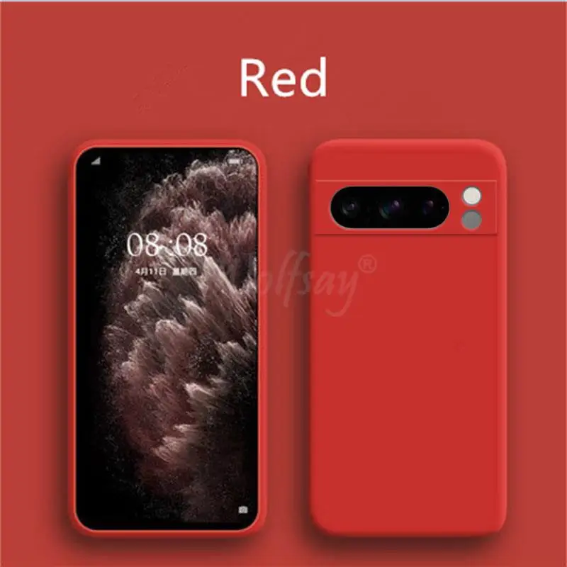 For Google Pixel 8 Pro Case Pixel 11 Pro Cover Liquid Silicone Rubber Protector TPU Case Pixel 11 10 9 8 Pro XL 8A 7A 7 6A 6 Pro