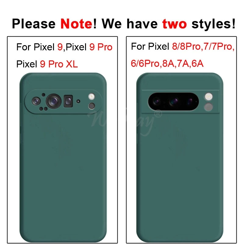 For Google Pixel 8 Pro Case Pixel 11 Pro Cover Liquid Silicone Rubber Protector TPU Case Pixel 11 10 9 8 Pro XL 8A 7A 7 6A 6 Pro