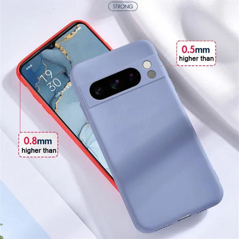 For Google Pixel 8 Pro Case Pixel 11 Pro Cover Liquid Silicone Rubber Protector TPU Case Pixel 11 10 9 8 Pro XL 8A 7A 7 6A 6 Pro