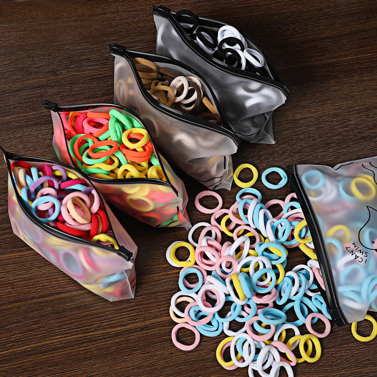 50/100Pcs Colorful Nylon Hair Bands for Children Scrunchie Hair Ties Rubber Band Kids Elastic Hair Leagues Girl Hair Accessories