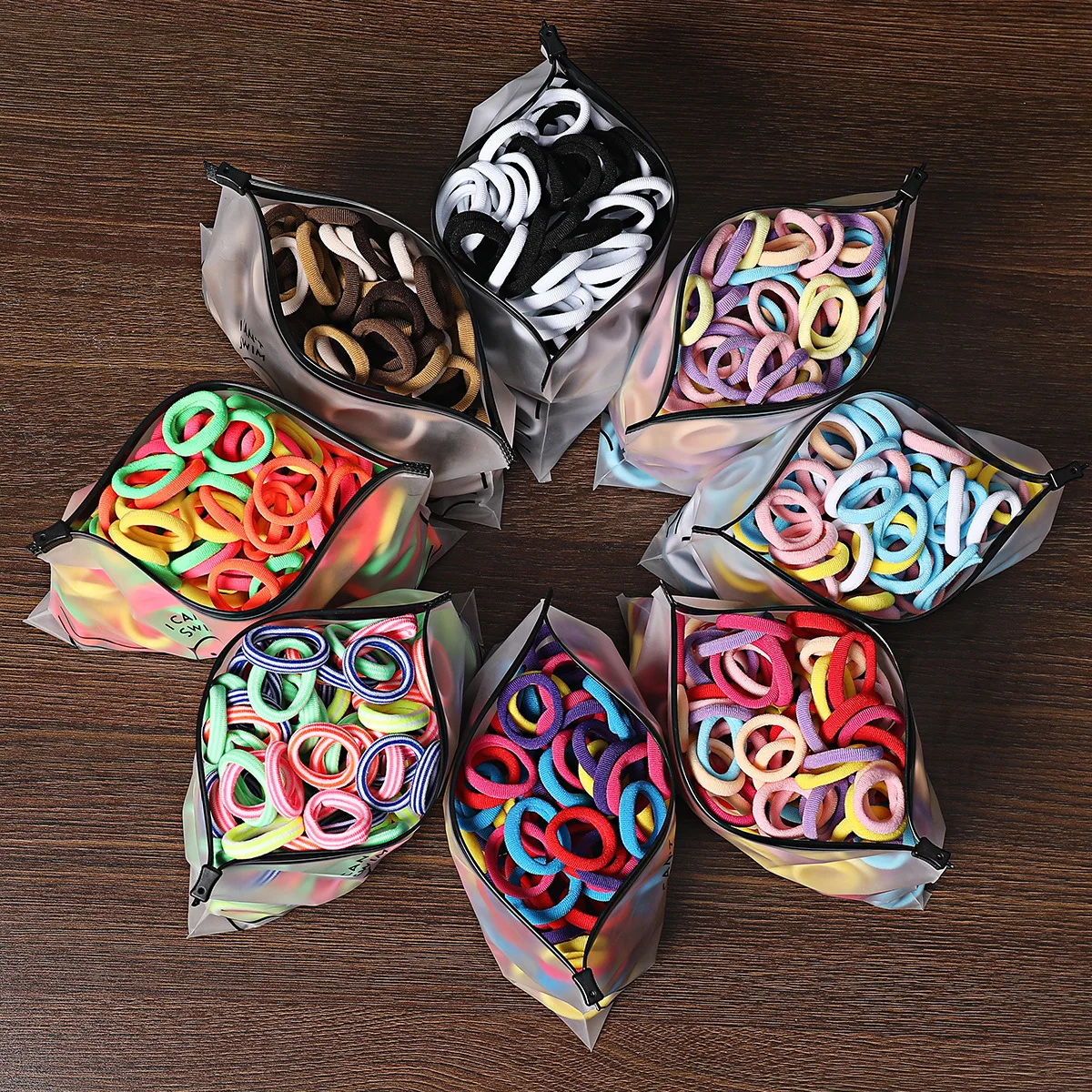 50/100Pcs Colorful Nylon Hair Bands for Children Scrunchie Hair Ties Rubber Band Kids Elastic Hair Leagues Girl Hair Accessories