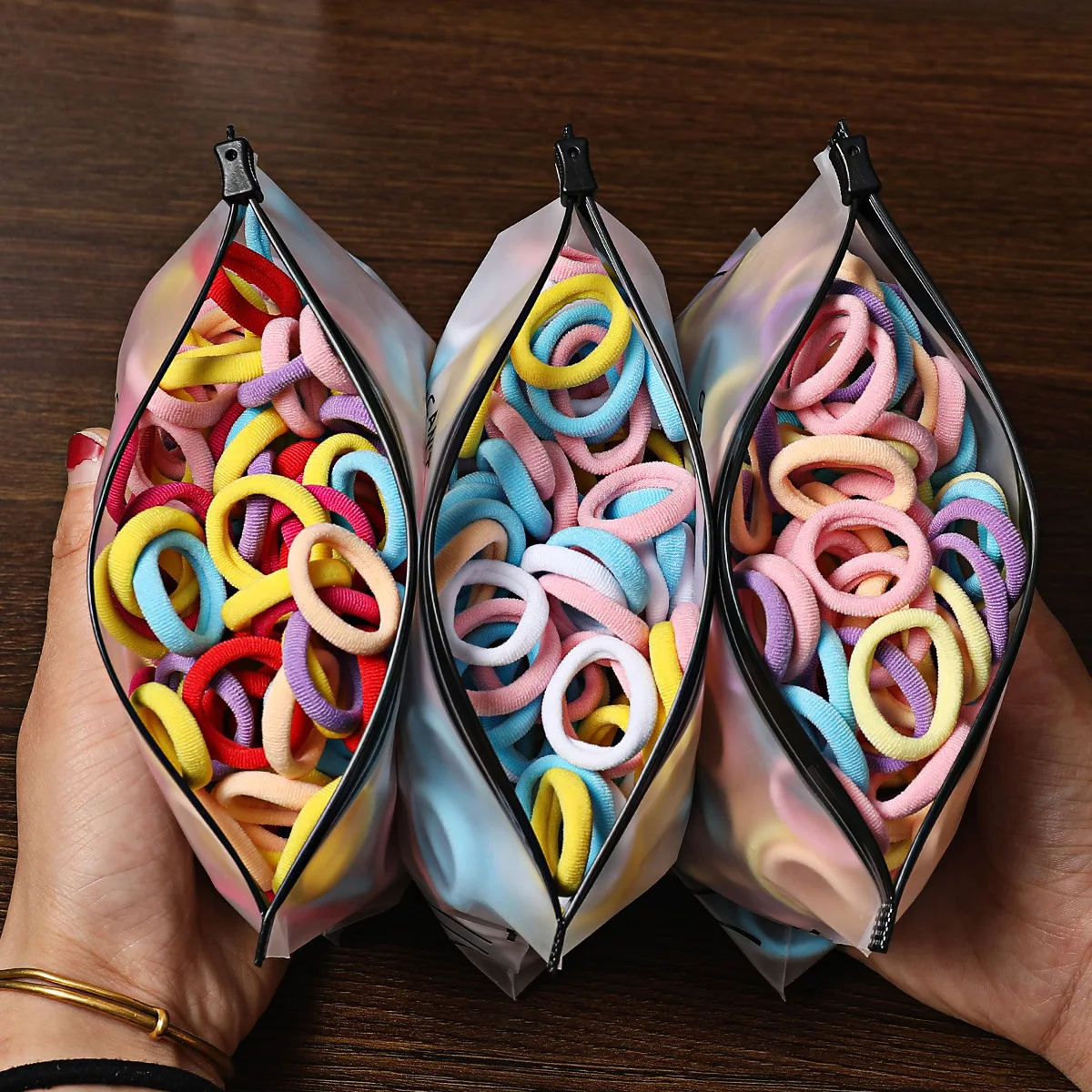 50/100Pcs Colorful Nylon Hair Bands for Children Scrunchie Hair Ties Rubber Band Kids Elastic Hair Leagues Girl Hair Accessories
