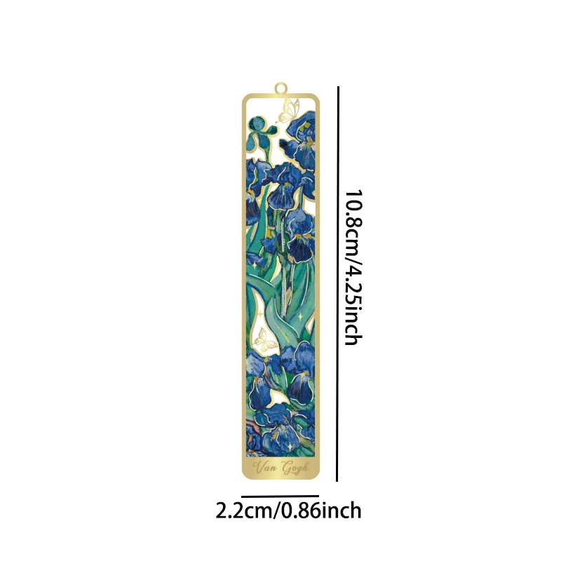 1 PC Retro Floral Painting Metal Bookmark Hollow Bronzing Bookmark With Tassel For Book Club Reader Writers Book Lovers Students