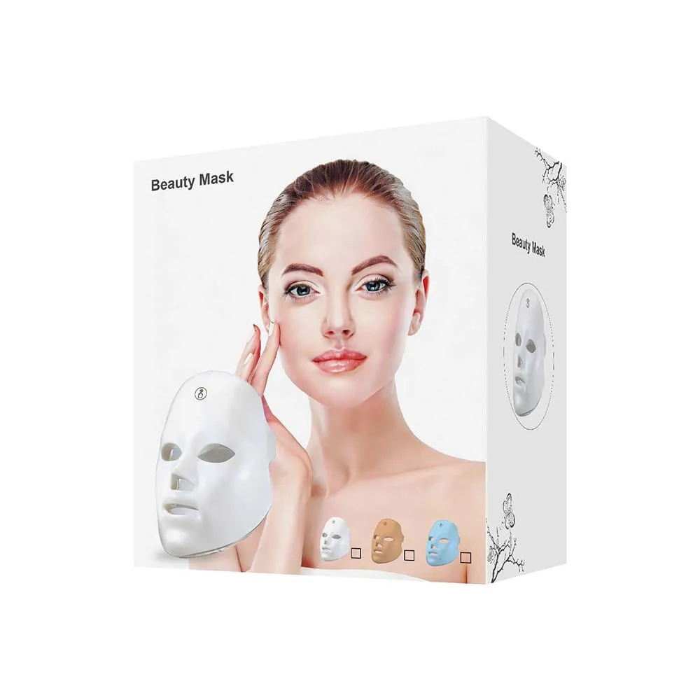 Rechargeable Facial LED Mask 7 Colors LED Photon Beauty Mask Skin Rejuvenation Home Face Lifting Whitening Skin Care Beauty Mask