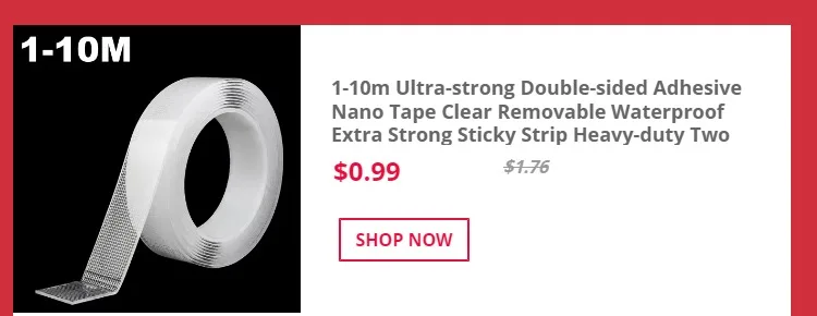 1-10M Nano Double Sided Tape Heavy Duty Transparent Adhesive Strips Strong Sticky Multipurpose Reusable Waterproof Mounting Tape