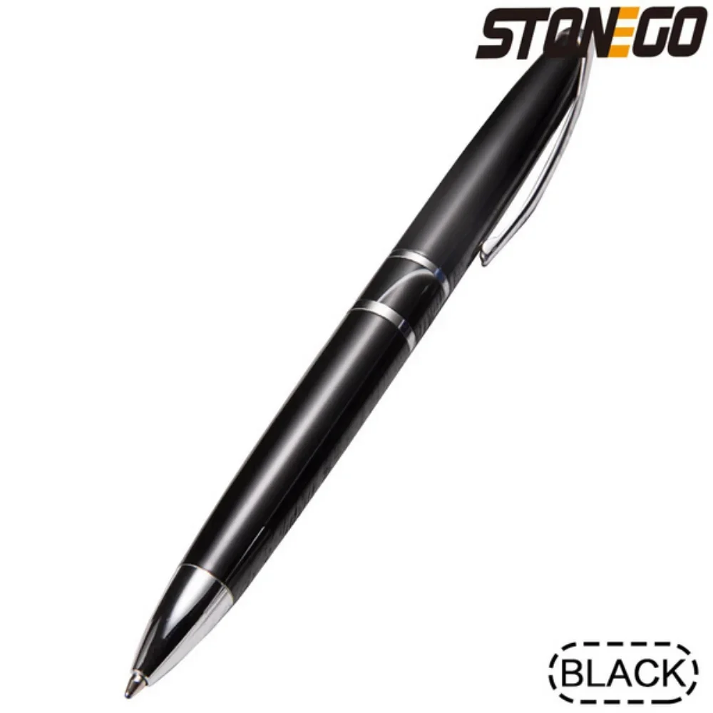 Luxury Refillable Ballpoint Pen Smooth Writing 1.0mm Medium Nib Stainless Steel Acrylic Office Supplies
