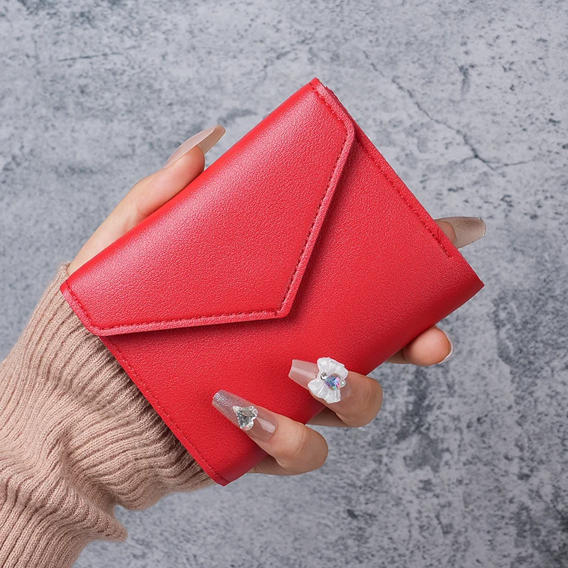 New ladies purse fashion simple short wallet multi-card multifunctional coin purse