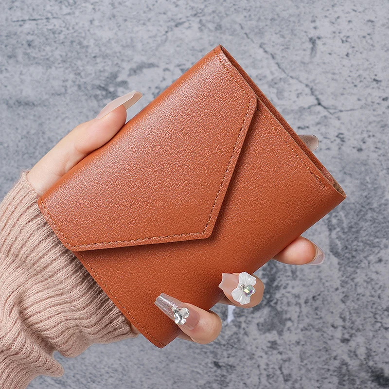 New ladies purse fashion simple short wallet multi-card multifunctional coin purse