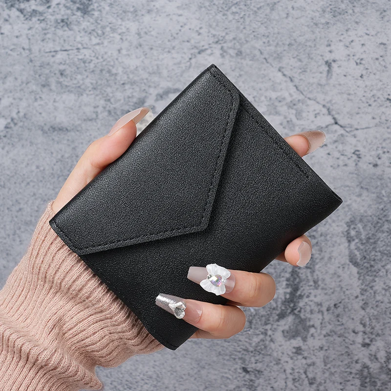 New ladies purse fashion simple short wallet multi-card multifunctional coin purse
