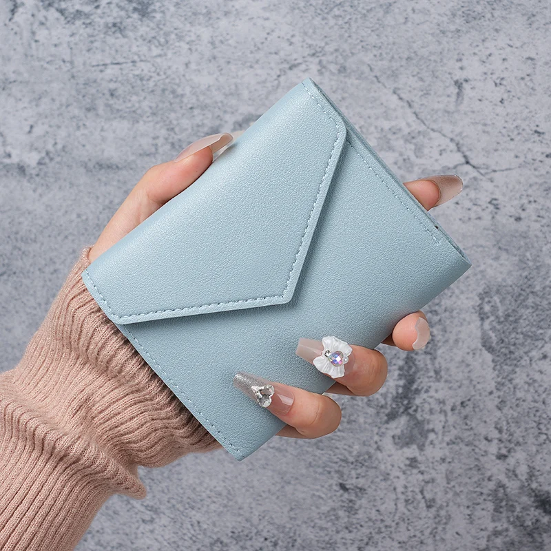 New ladies purse fashion simple short wallet multi-card multifunctional coin purse