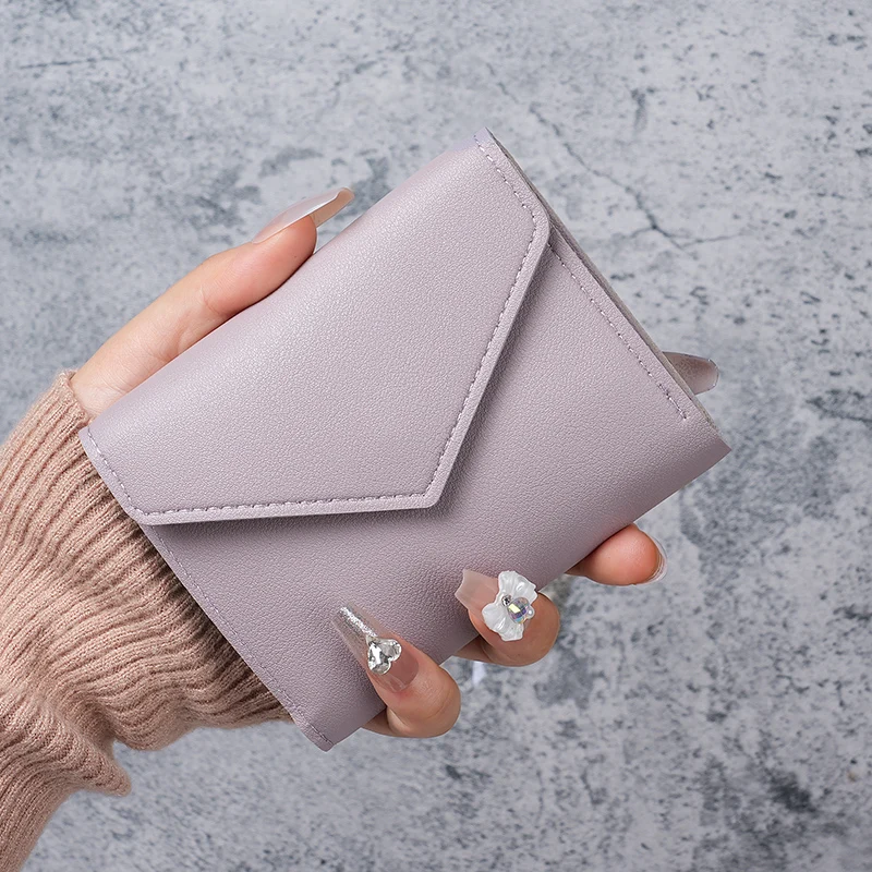 New ladies purse fashion simple short wallet multi-card multifunctional coin purse