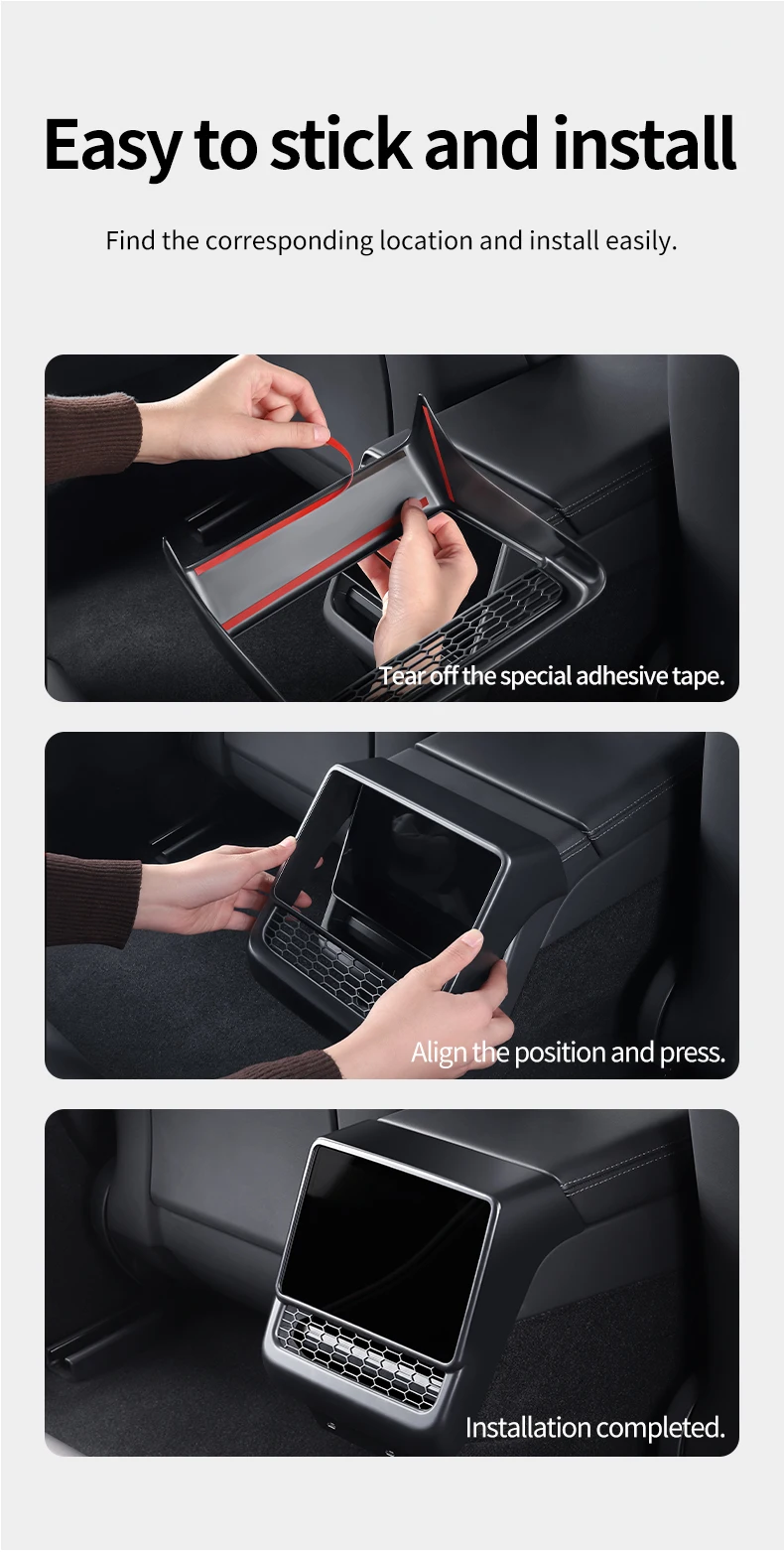 YZ For Tesla Model 3/Y Highland Juniper Rear Center Console Air Outlet Cover Vent Outlet Dust Cover Car Styling Accessories