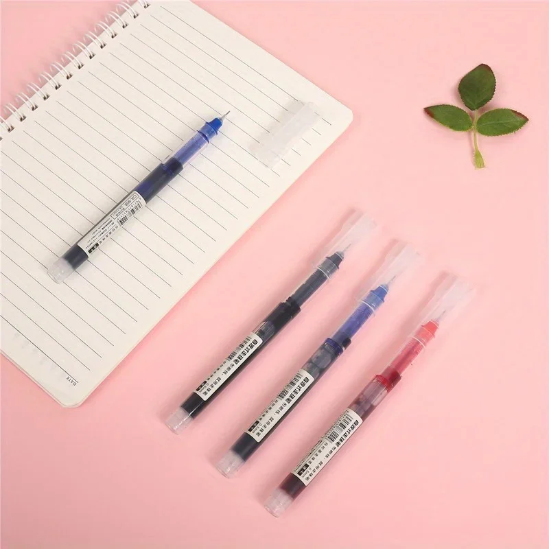 3-102Pcs/set High Quality Needle Type Gel Pens Straight Liquid Ballpoint Pen Kawaii Stationery School Office Supplies Writing