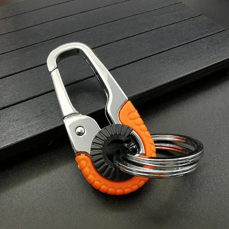 Keychain Buckle for Men Stainless Steel Key Ring Key Chain Hook Outdoor Carabiner Climbing Keyfob Accessories