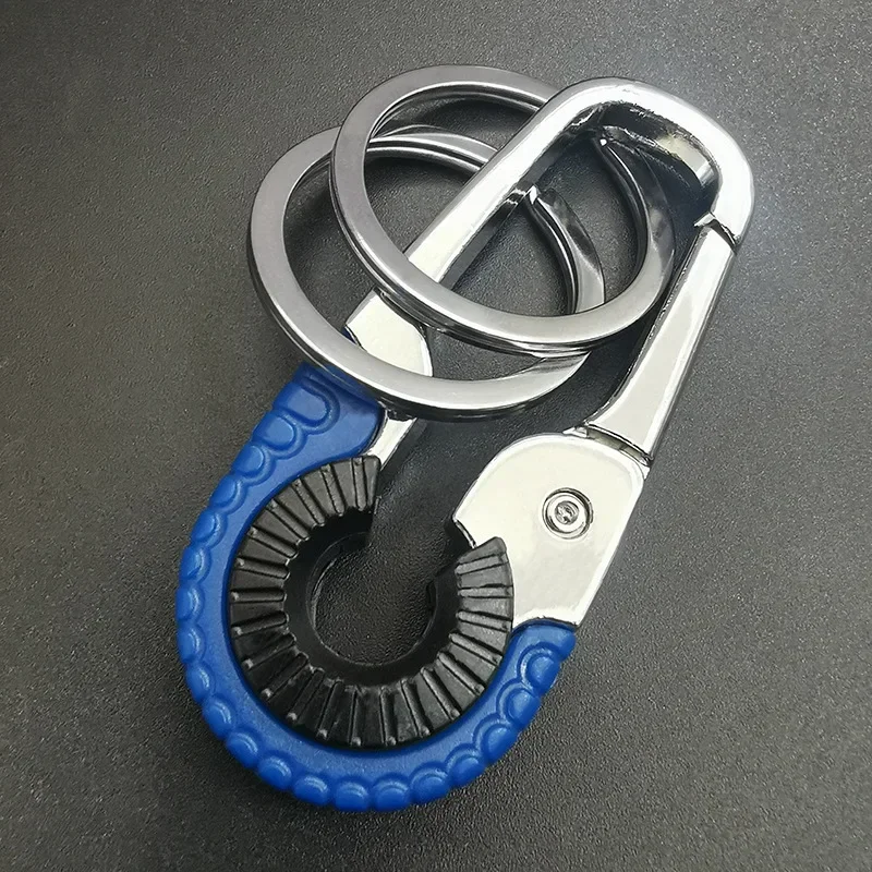 Keychain Buckle for Men Stainless Steel Key Ring Key Chain Hook Outdoor Carabiner Climbing Keyfob Accessories