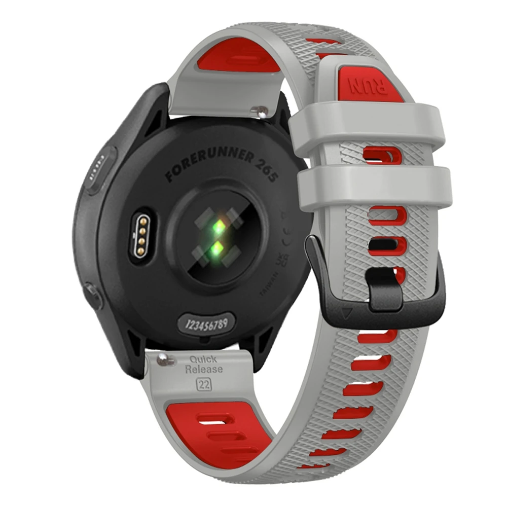 Universal 22mm Sports Silicone Strap For Garmin Forerunner 265 255 Music band For Vivoactive 4/Venu 2 45MM Bracelet Watchband