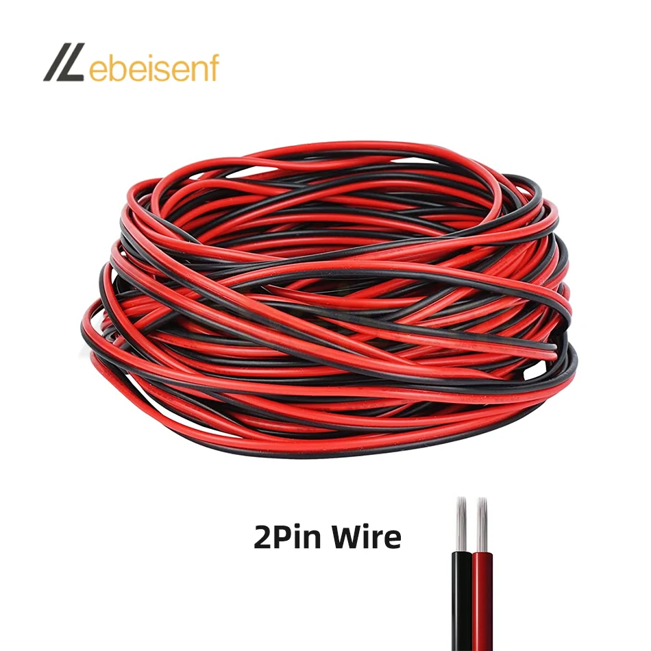 5/10M 22AWG 2-6Pin LED Strip Extension Wire Cord Color Cable For 3528 5050 RGB RGBW CCT DIY Cabinet LED Light Strip Accessories