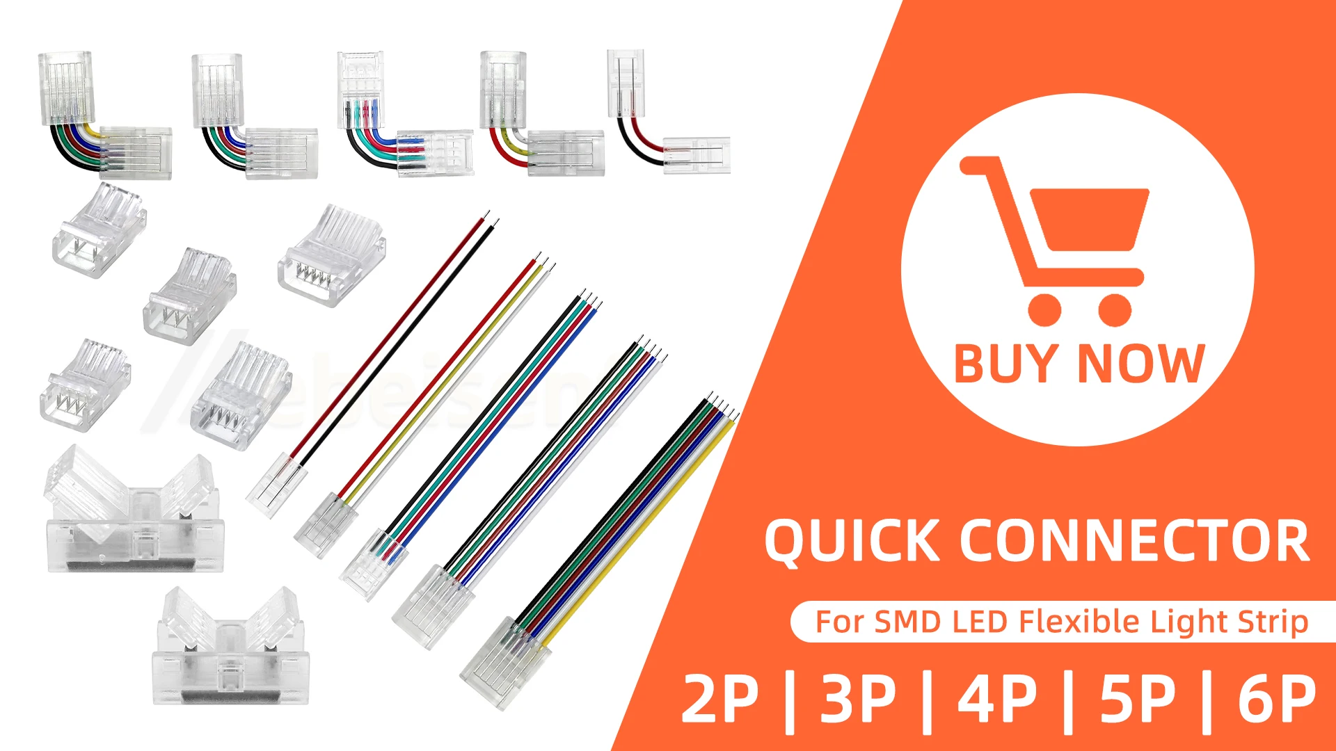 5/10M 22AWG 2-6Pin LED Strip Extension Wire Cord Color Cable For 3528 5050 RGB RGBW CCT DIY Cabinet LED Light Strip Accessories