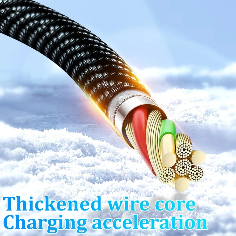 NNBILI 100W USB C 120W USB A Charging Cables with LED Display Screen, USB C=C-C,USB A=A-C, Not for Xiaomi iPhone Samsung
