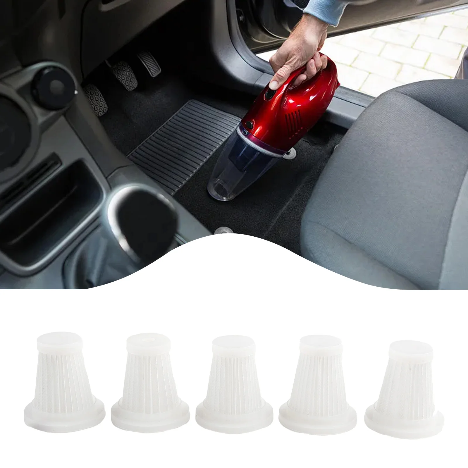 2/3/5/10/20 pcs Reusable Car Vacuum Cleaner Replace Accessories Washable Filters Handheld Vacuum Cleaner Accessories Reusable