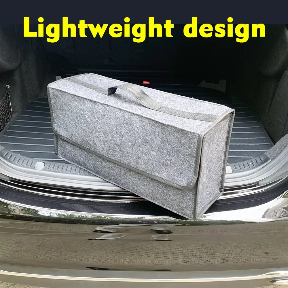Large Anti Slip Compartment Boot Storage Organizer Tool Car Storage Bag Car Trunk Organizer Soft Felt Storage Box Accessories