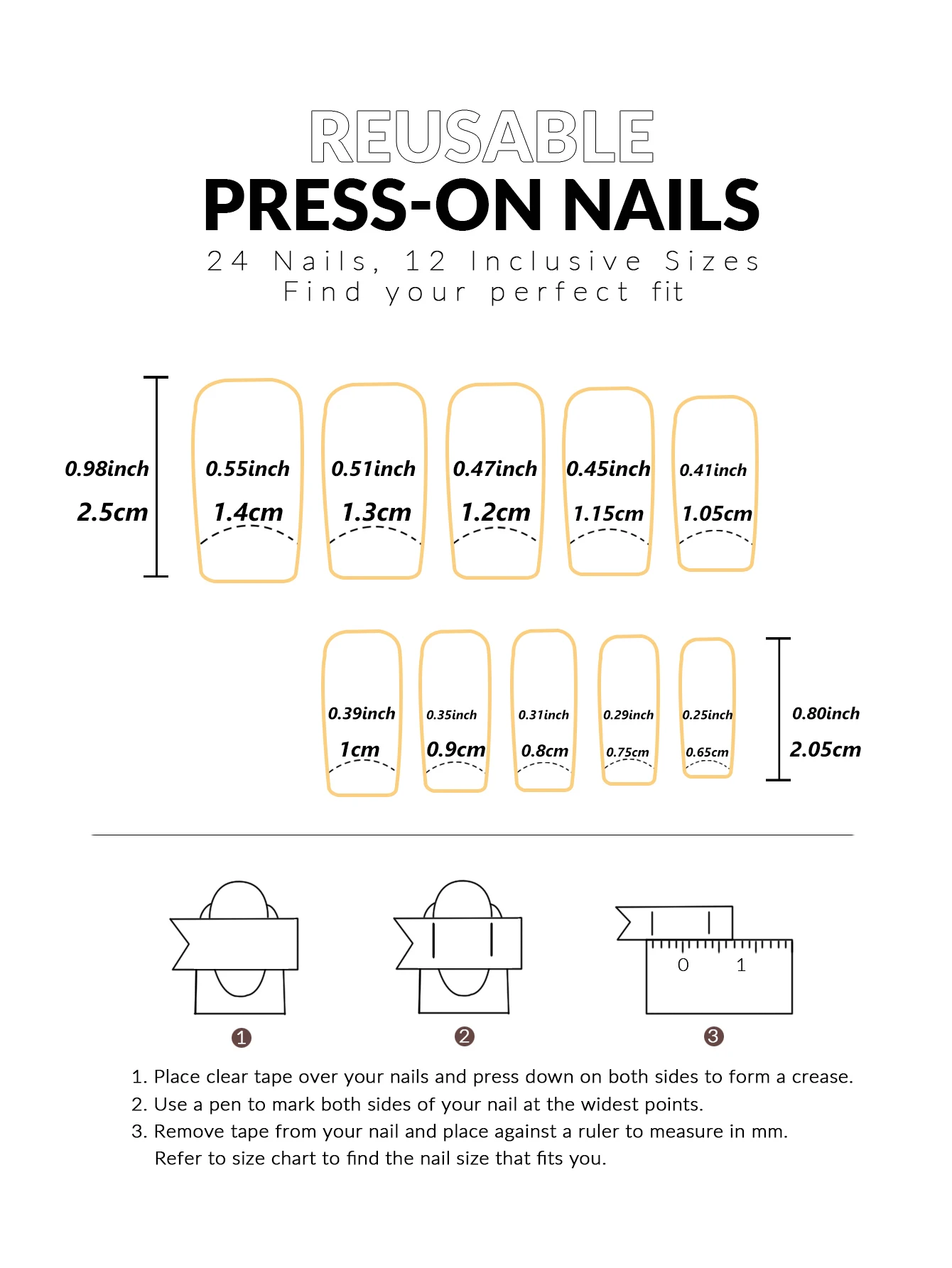 24pcs/set short square fake nails for women cute bride heart white french tips faux ongles y2k press on false nail supplies