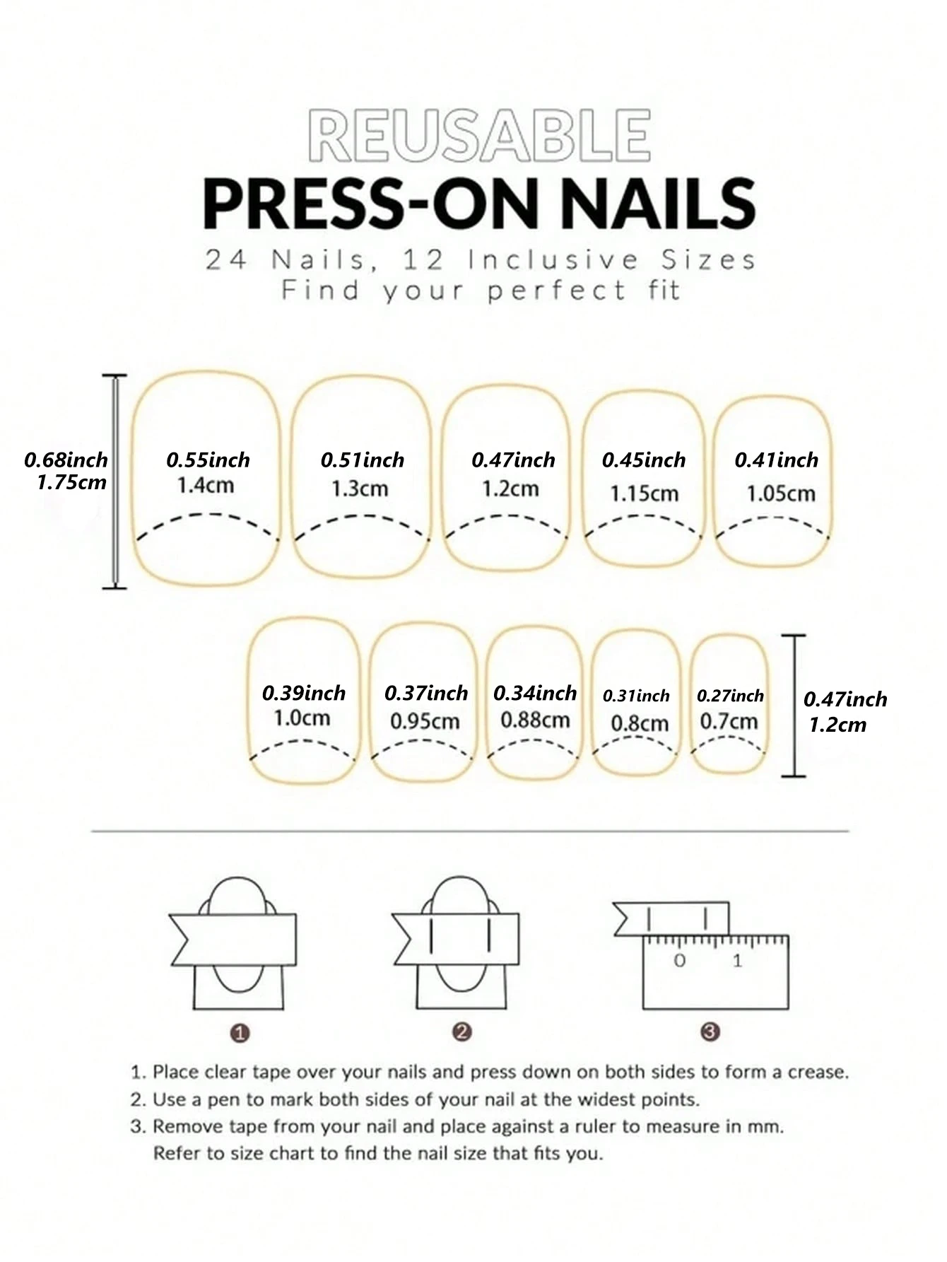 24pcs/set short square fake nails for women cute bride heart white french tips faux ongles y2k press on false nail supplies