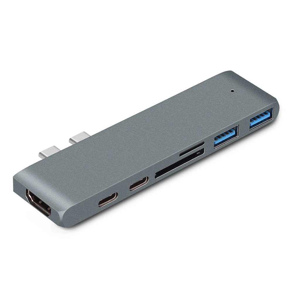 USB 3.1 Type-C Hub to HDMI Adapter 4K Thunderbolt 3 USB C Hub 3.0 TF SD Reader Slot PD For MacBook Air 13 15 Pro 14 M4 M3 M2 M1