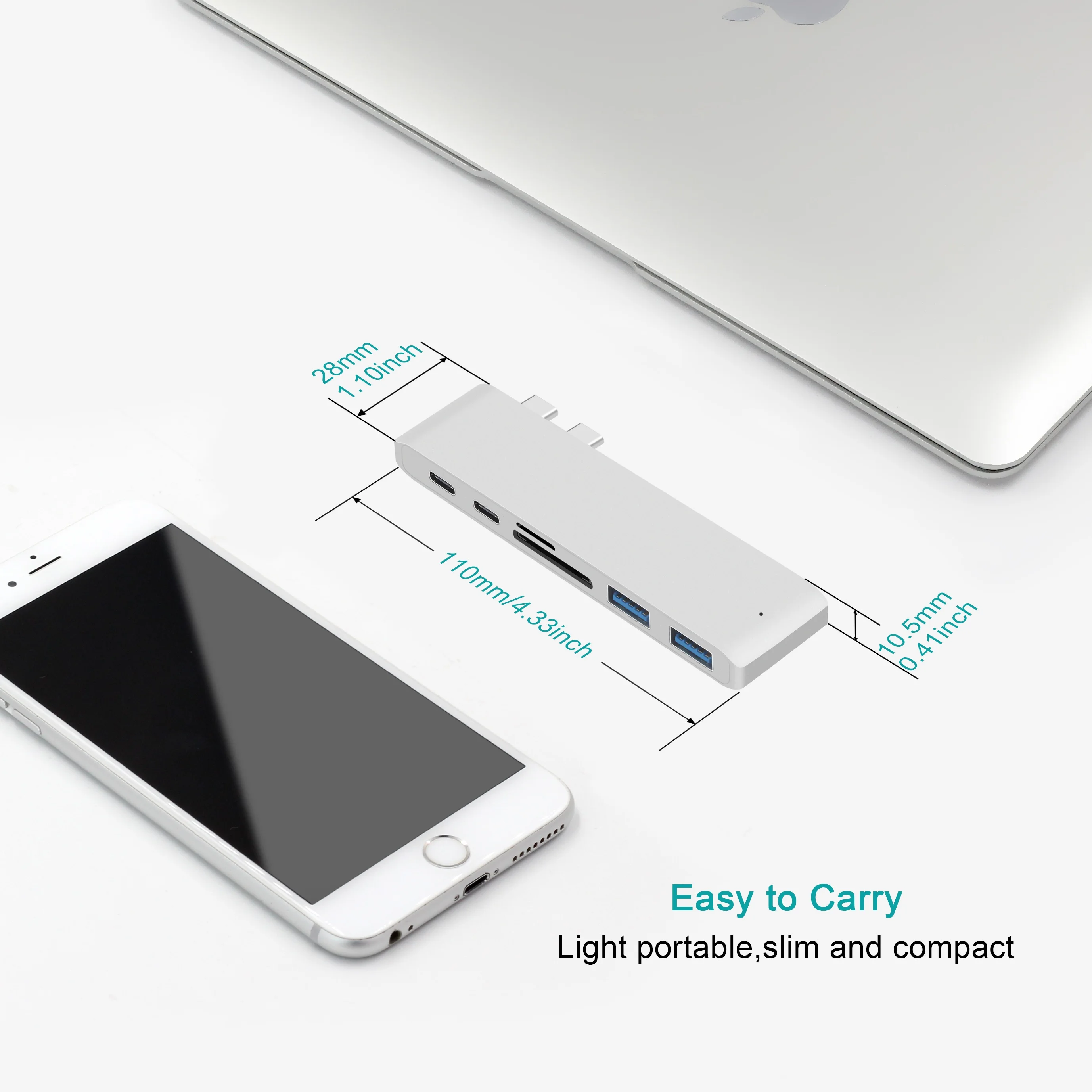 USB 3.1 Type-C Hub to HDMI Adapter 4K Thunderbolt 3 USB C Hub 3.0 TF SD Reader Slot PD For MacBook Air 13 15 Pro 14 M4 M3 M2 M1