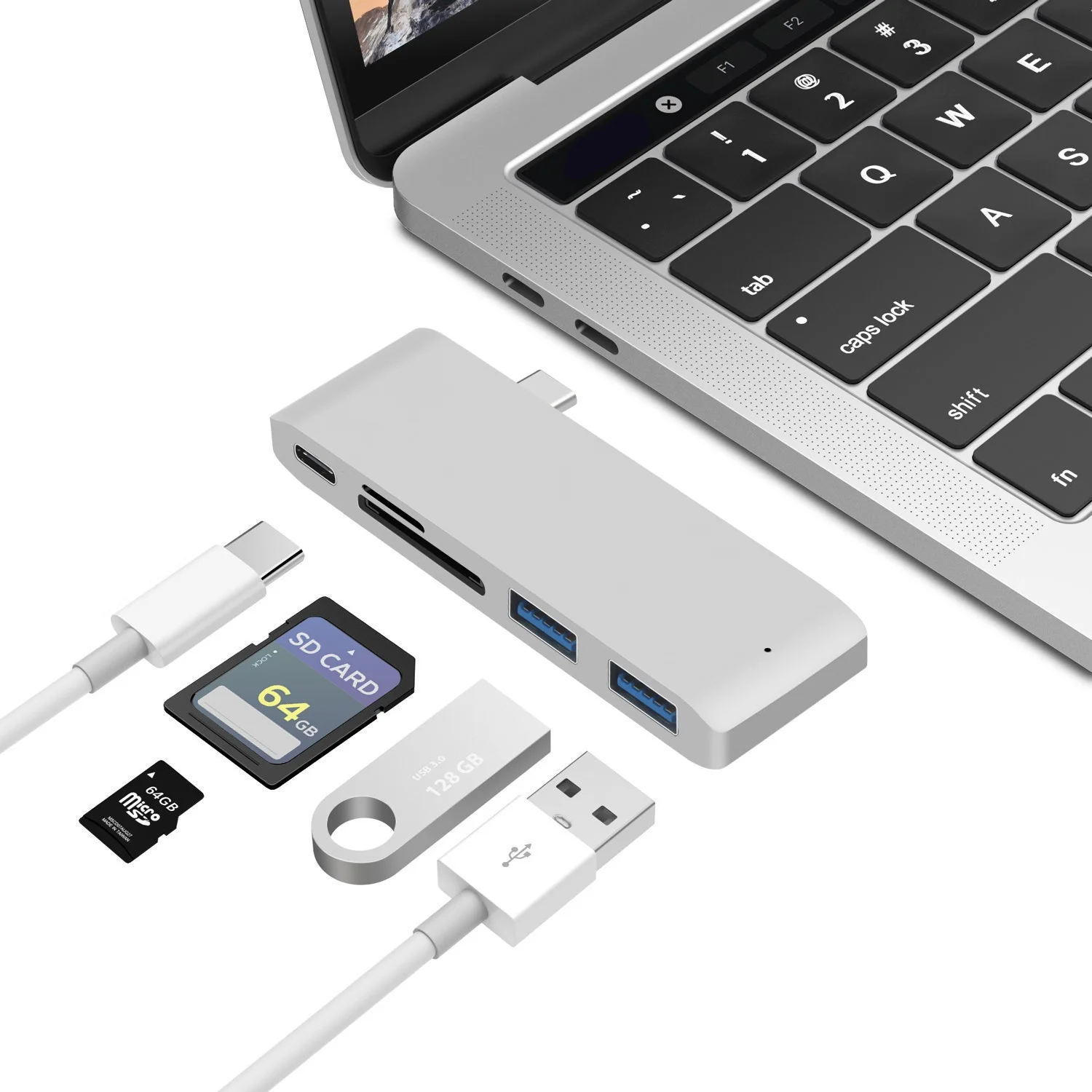 USB 3.1 Type-C Hub to HDMI Adapter 4K Thunderbolt 3 USB C Hub 3.0 TF SD Reader Slot PD For MacBook Air 13 15 Pro 14 M4 M3 M2 M1