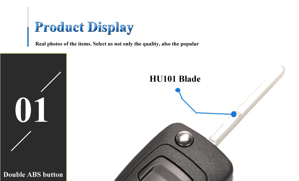 jingyuqin Flip Folding Remote Key Shell Car Key Cover 3 Buttons For Ford Focus Mondeo Fiesta 2013 Fob Auto Case With HU101 Blade