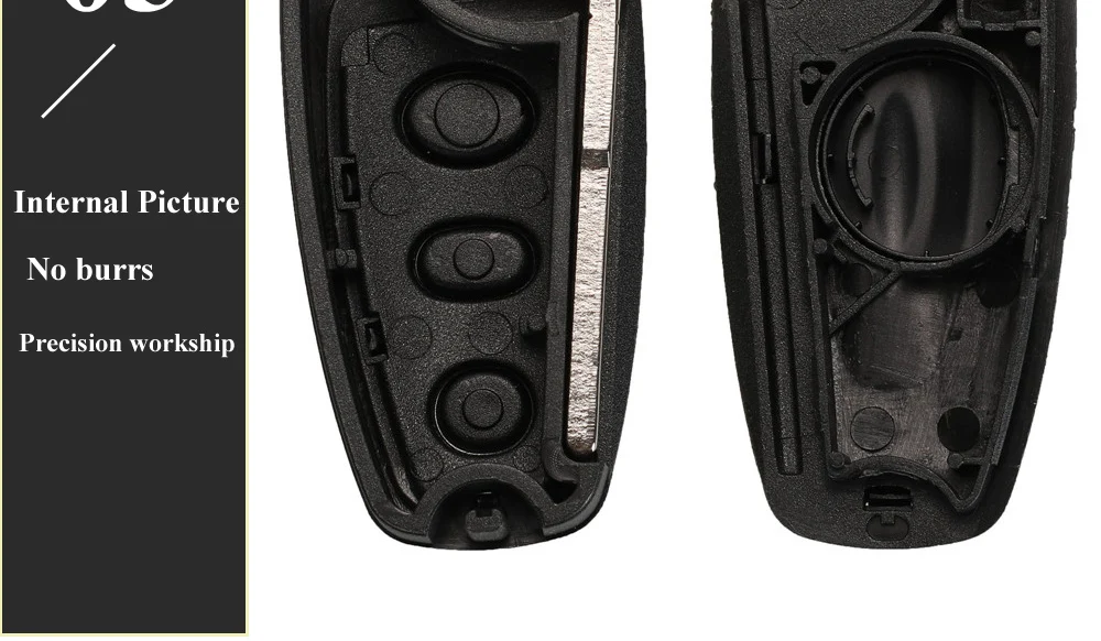 jingyuqin Flip Folding Remote Key Shell Car Key Cover 3 Buttons For Ford Focus Mondeo Fiesta 2013 Fob Auto Case With HU101 Blade