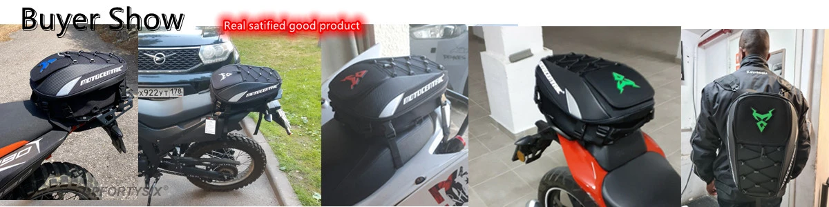 MOTOCENTRIC Waterproof Motorcycle Tail Bag Multi-functional Durable Rear Seat Bag 37L High Capacity Rider Helmet Backpack