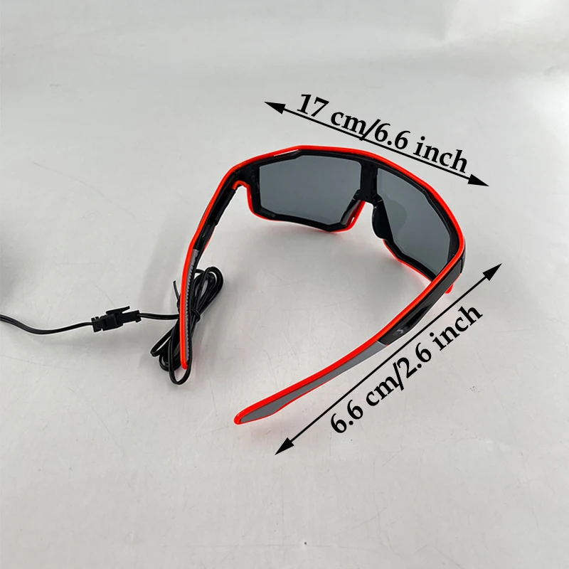 1PC Light Up LED Glasses Glow Sunglasses EL Wire Neon Glasses Glow in The Dark Party Supplies Neon Party Favors for Adults