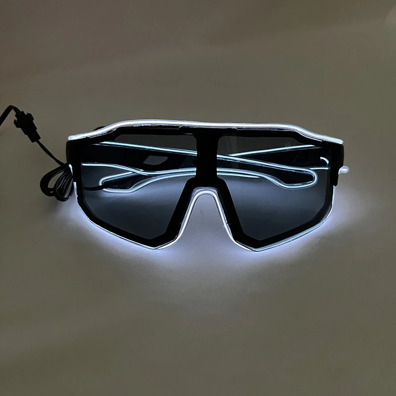 1PC Light Up LED Glasses Glow Sunglasses EL Wire Neon Glasses Glow in The Dark Party Supplies Neon Party Favors for Adults