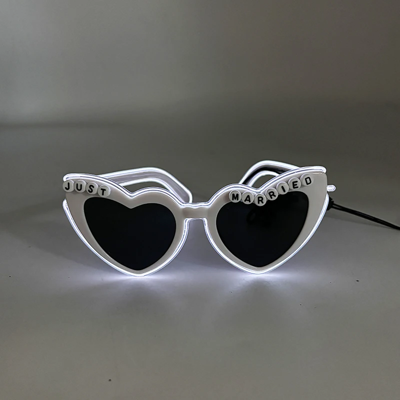 1PC Light Up LED Glasses Glow Sunglasses EL Wire Neon Glasses Glow in The Dark Party Supplies Neon Party Favors for Adults