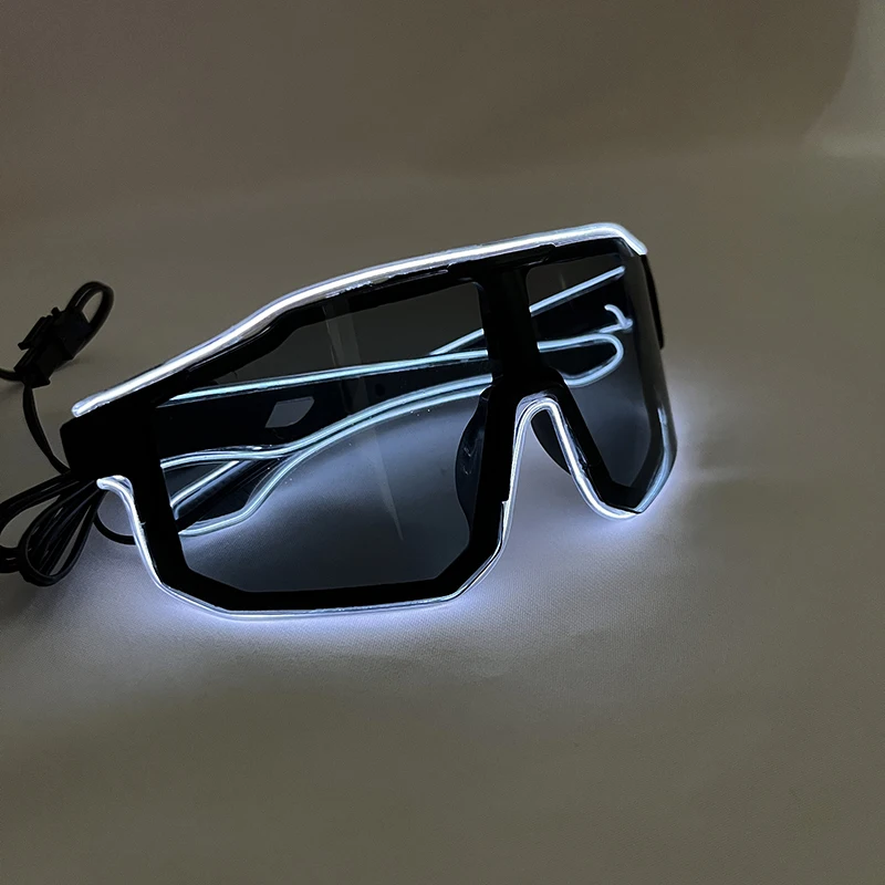1PC Light Up LED Glasses Glow Sunglasses EL Wire Neon Glasses Glow in The Dark Party Supplies Neon Party Favors for Adults