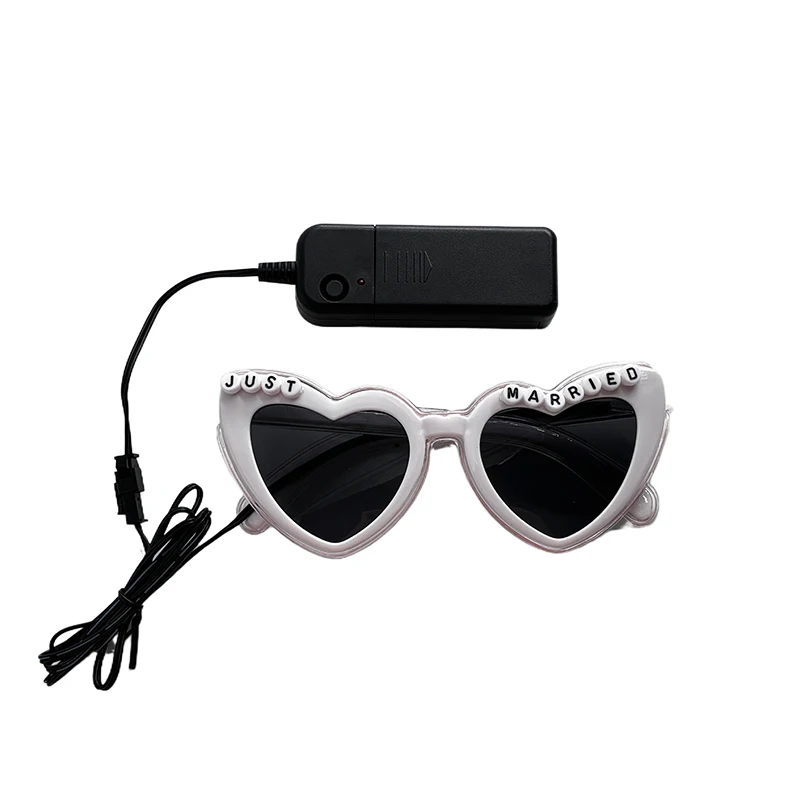 1PC Light Up LED Glasses Glow Sunglasses EL Wire Neon Glasses Glow in The Dark Party Supplies Neon Party Favors for Adults