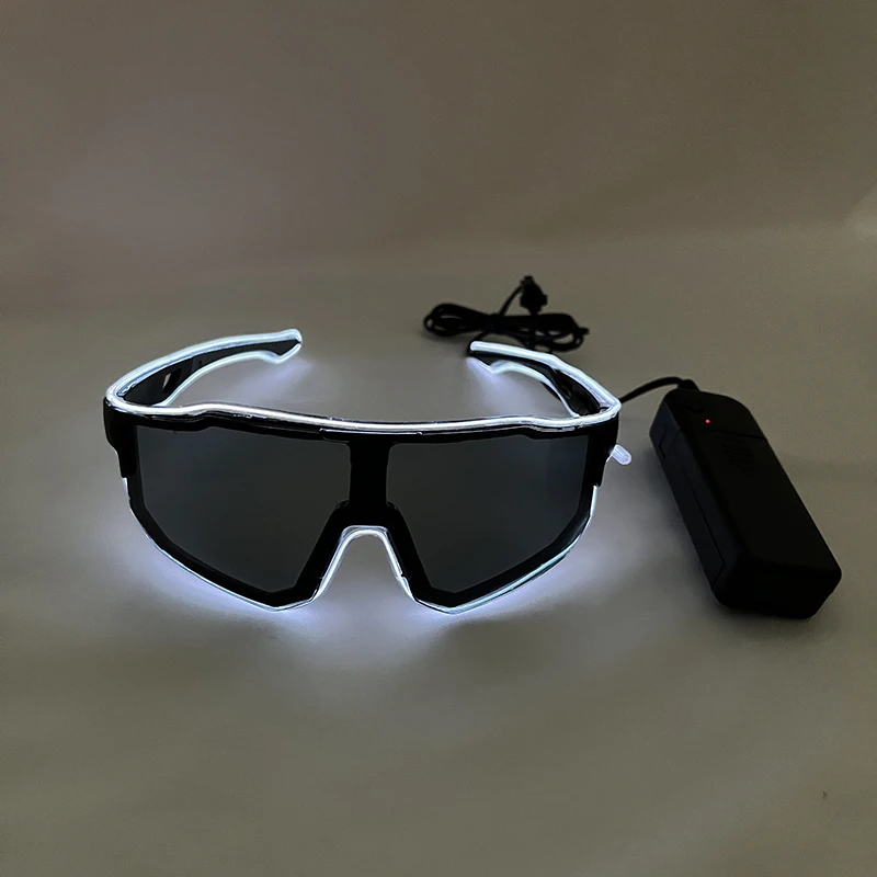 1PC Light Up LED Glasses Glow Sunglasses EL Wire Neon Glasses Glow in The Dark Party Supplies Neon Party Favors for Adults