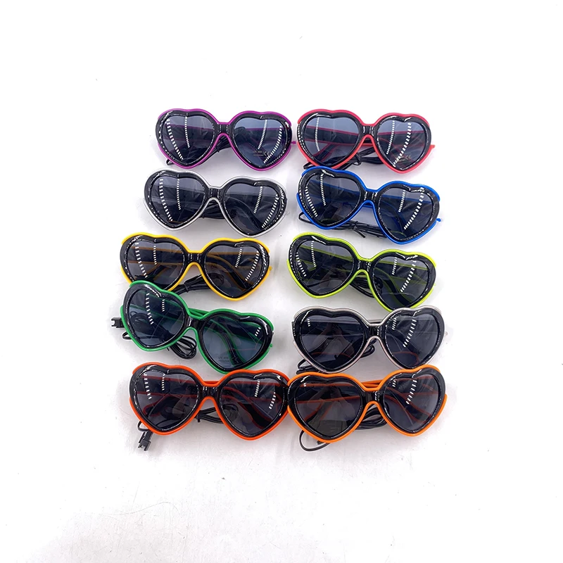 1PC Light Up LED Glasses Glow Sunglasses EL Wire Neon Glasses Glow in The Dark Party Supplies Neon Party Favors for Adults