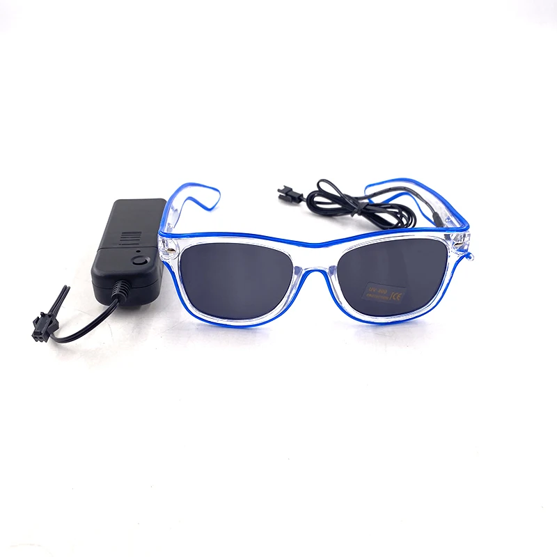 1PC Light Up LED Glasses Glow Sunglasses EL Wire Neon Glasses Glow in The Dark Party Supplies Neon Party Favors for Adults