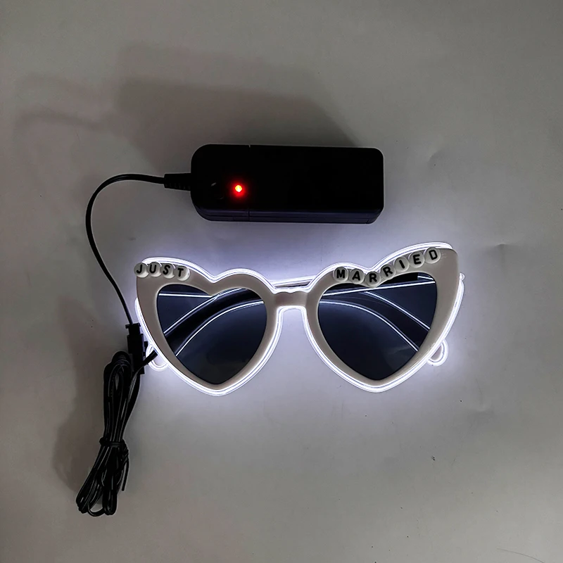 1PC Light Up LED Glasses Glow Sunglasses EL Wire Neon Glasses Glow in The Dark Party Supplies Neon Party Favors for Adults