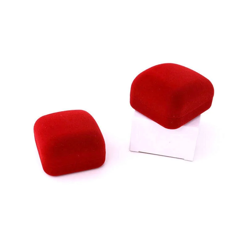 Flocked Cloth Earrings Ring Box Store Counter Jewelry Display Holder Wedding Proposal Ring Box Gift Packaging Box