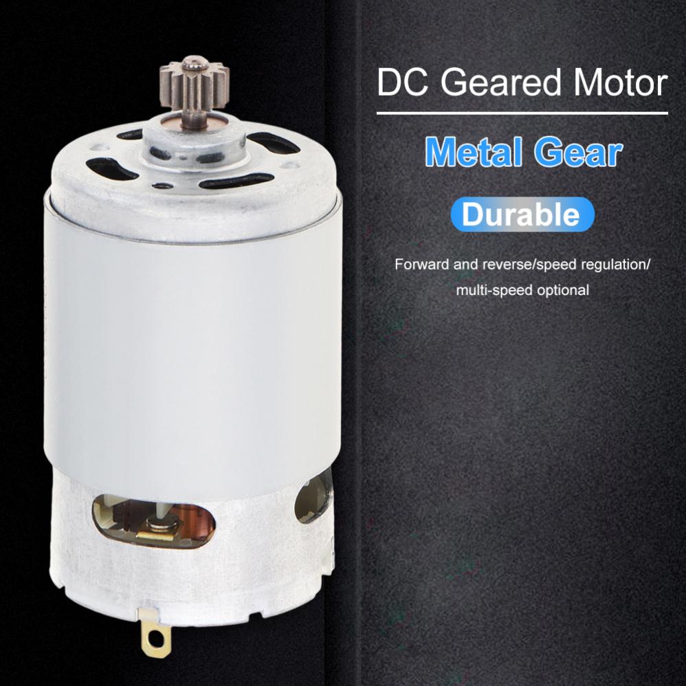 RS550 DC Motor 12V 14-4V 16-8V 18V 25V Micro Engine Electric Motors with 9/11/12/13/14/15 Teeth High Torque Gear Box for Drill