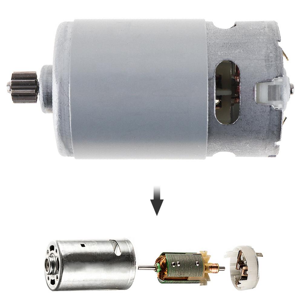 RS550 DC Motor 12V 14-4V 16-8V 18V 25V Micro Engine Electric Motors with 9/11/12/13/14/15 Teeth High Torque Gear Box for Drill