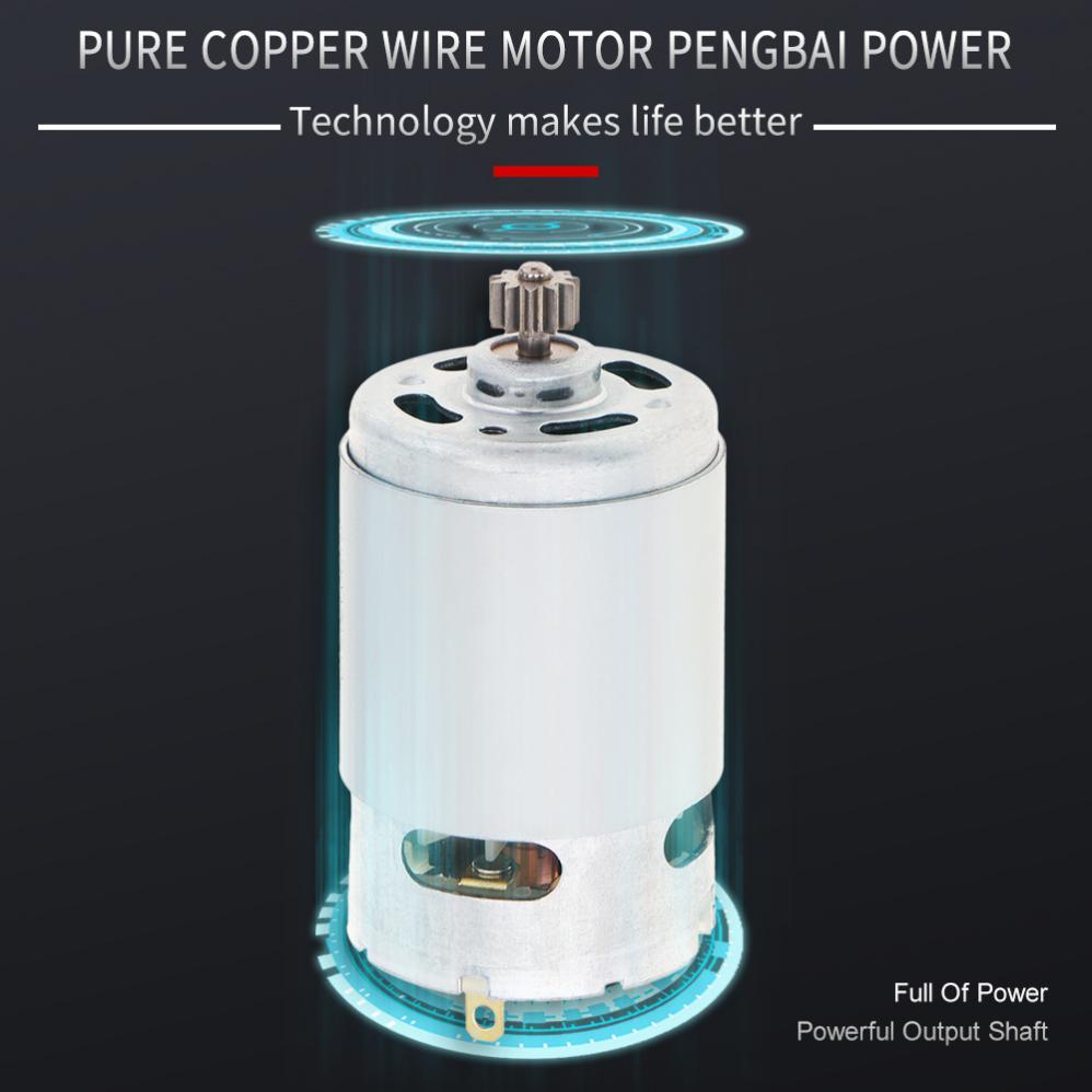RS550 DC Motor 12V 14-4V 16-8V 18V 25V Micro Engine Electric Motors with 9/11/12/13/14/15 Teeth High Torque Gear Box for Drill