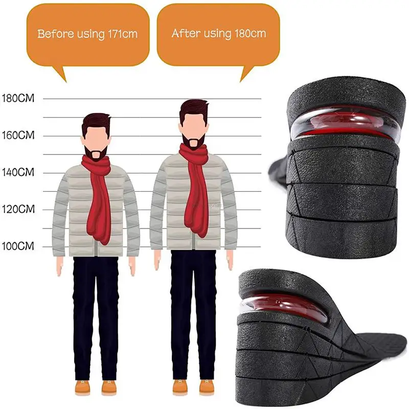 Height Increase Insole Invisible Heightening Template Air Cushion Shoe Inserts Variable Height Insoles Adjustable Cut Foot Pad