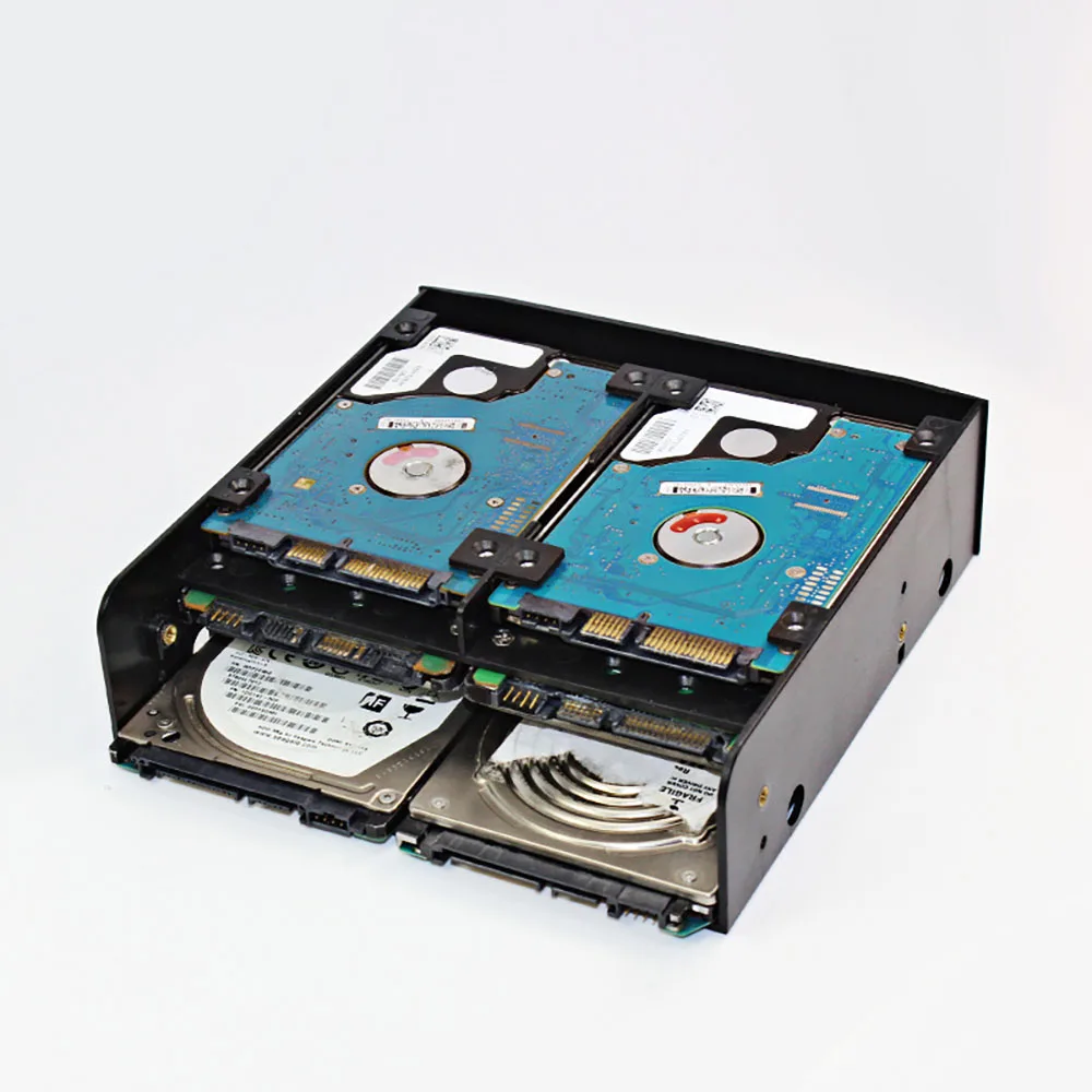 5.25' To 3.5' 2.5' Hdd/Ssd Floppy-Drive Bay Ray Bracket Mounting HDD Adapter SSD Hard Drive Supports up to 6*2.5' Hard Drives