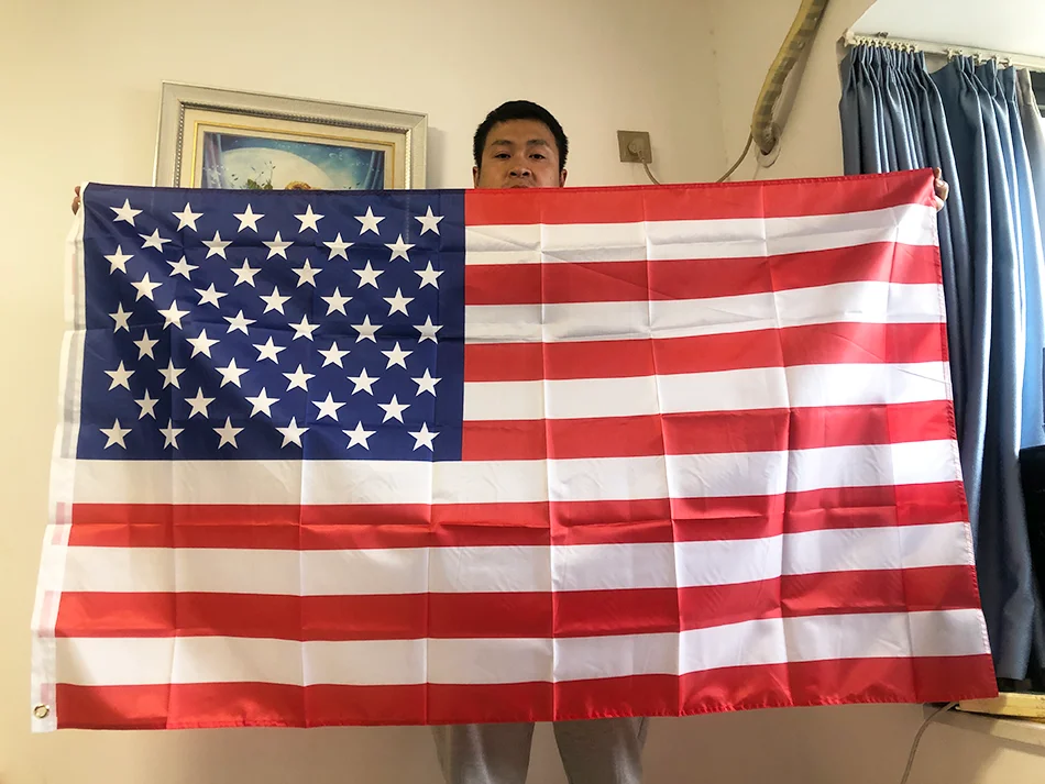 SKY Flag US Flag 60x90cm 90X150CM High Quality Double Penetration Polyester Stars and Stripes United States US USA American Flag