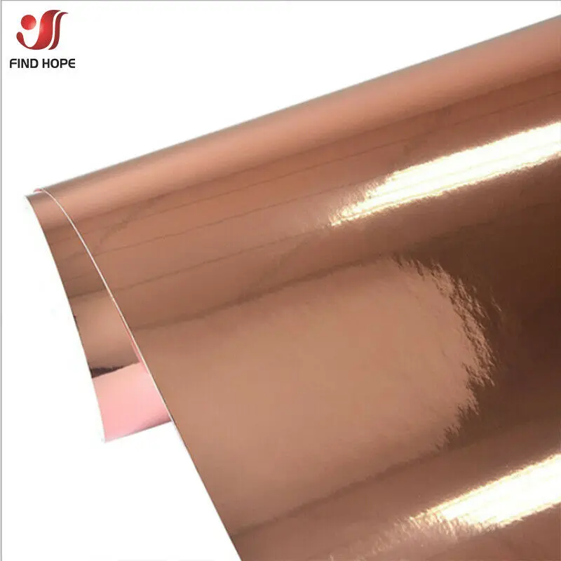 6Pcs/Set Rose Gold Permanent Adhesive Vinyl For Silhouette Cameo Craft DIY Cups Glass Wall Party Decor Sticker